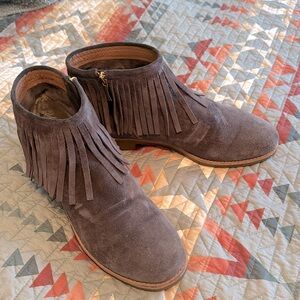 Kate Spade suede fringed boots